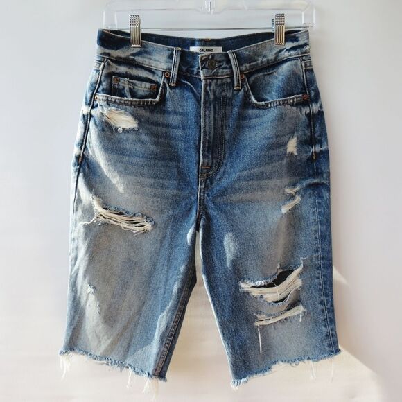 GRLFRND Shorts Women's 26 Blue Revolve Beverly High Waist Distressed Jean Denim - Picture 16 of 16